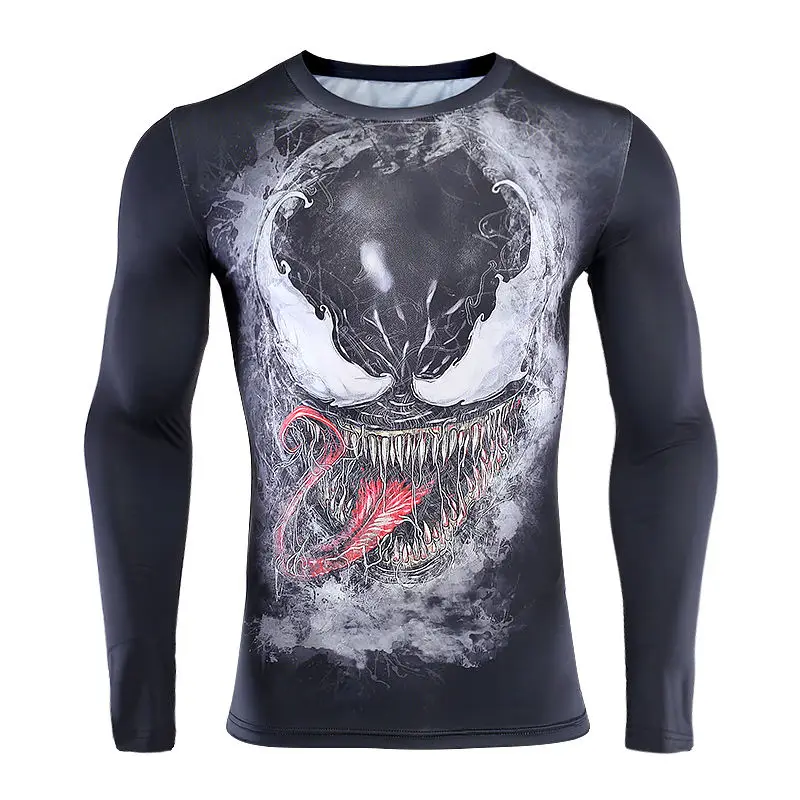 Venom Compression Shirt 3D Printed T shirts Men 2019 Newest Comics Cosplay Costume Long Sleeve Tops For Male Fitness Clothing
Venom Compression Shirt 3D Printed T shirts Men 2019 Newest Comics Cosplay Costume Long Sleeve Tops For Male Fitness Clothing