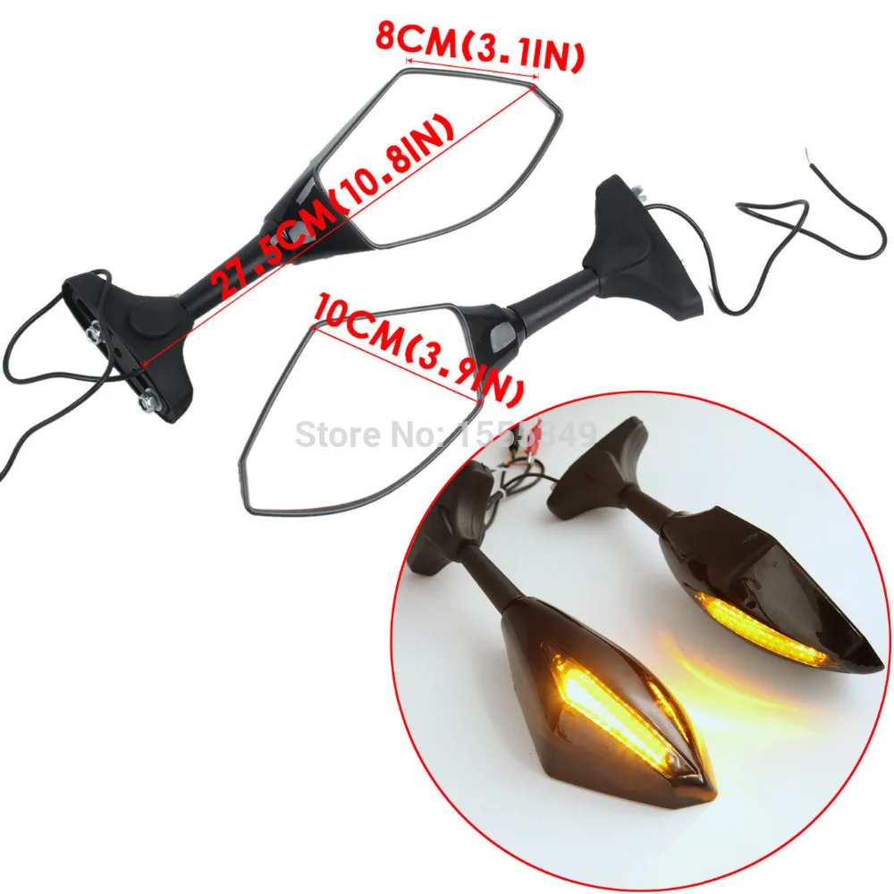 Bright black Motorcycle Turn Signal Light Blinker Mirror Side Rear View Mirror for Suzuki GSXR 600/750 1000 1100 Honda Yamaha
Bright black Motorcycle Turn Signal Light Blinker Mirror Side Rear View Mirror for Suzuki GSXR 600/750 1000 1100 Honda Yamaha