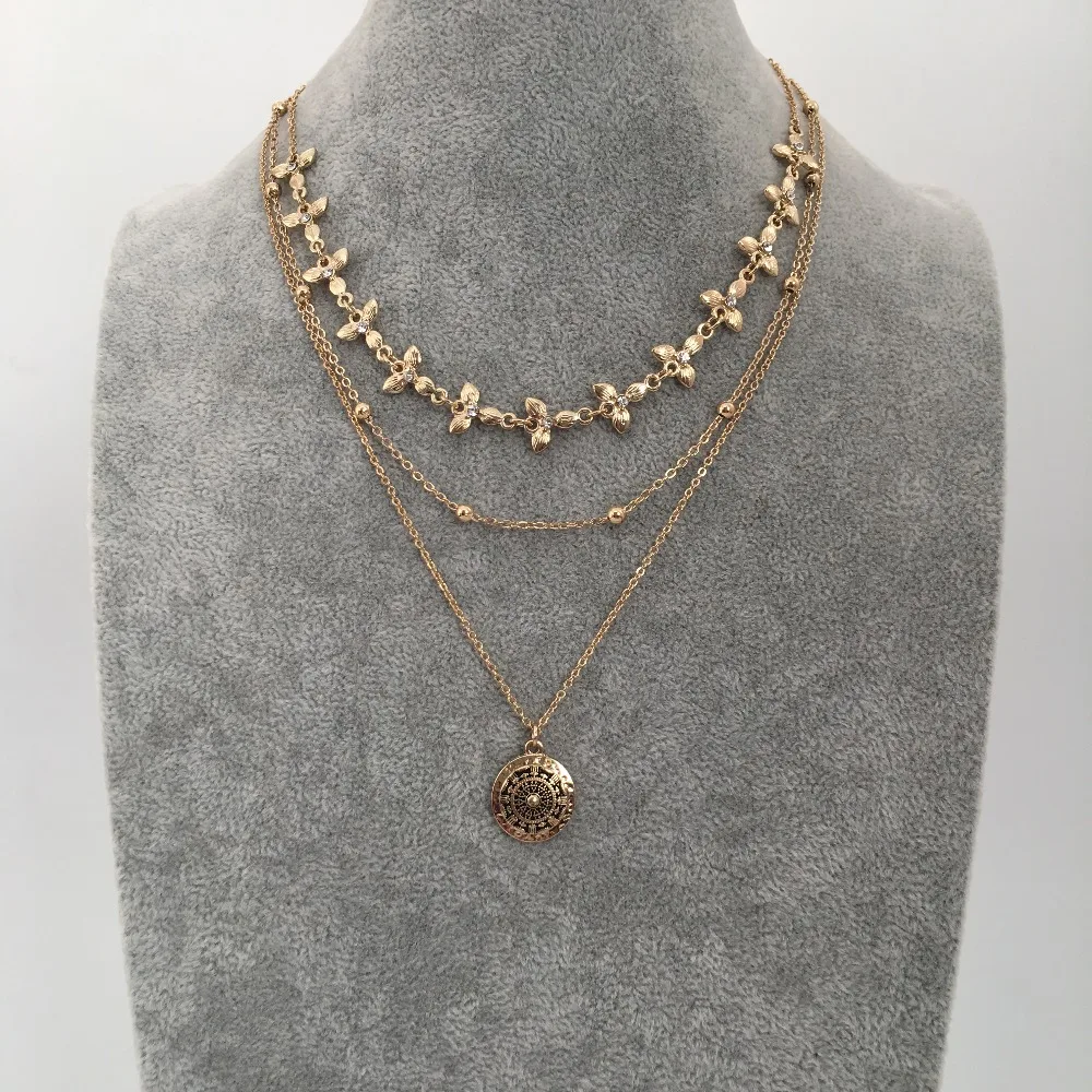 FASHION JEWELRY GOLD COLOR PLATING ANTIQUE ROUND PENDANT LAYERED NECKLACE FOR WOMEN GIRL
FASHION JEWELRY GOLD COLOR PLATING ANTIQUE ROUND PENDANT LAYERED NECKLACE FOR WOMEN GIRL