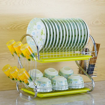 S-Shaped Dish Rack Set 2-Tier Chrome Stainless Plate Dish Cutlery Cup Rack With Tray Steel Drain Bowl Rack Kitchen Shelf
S-Shaped Dish Rack Set 2-Tier Chrome Stainless Plate Dish Cutlery Cup Rack With Tray Steel Drain Bowl Rack Kitchen Shelf