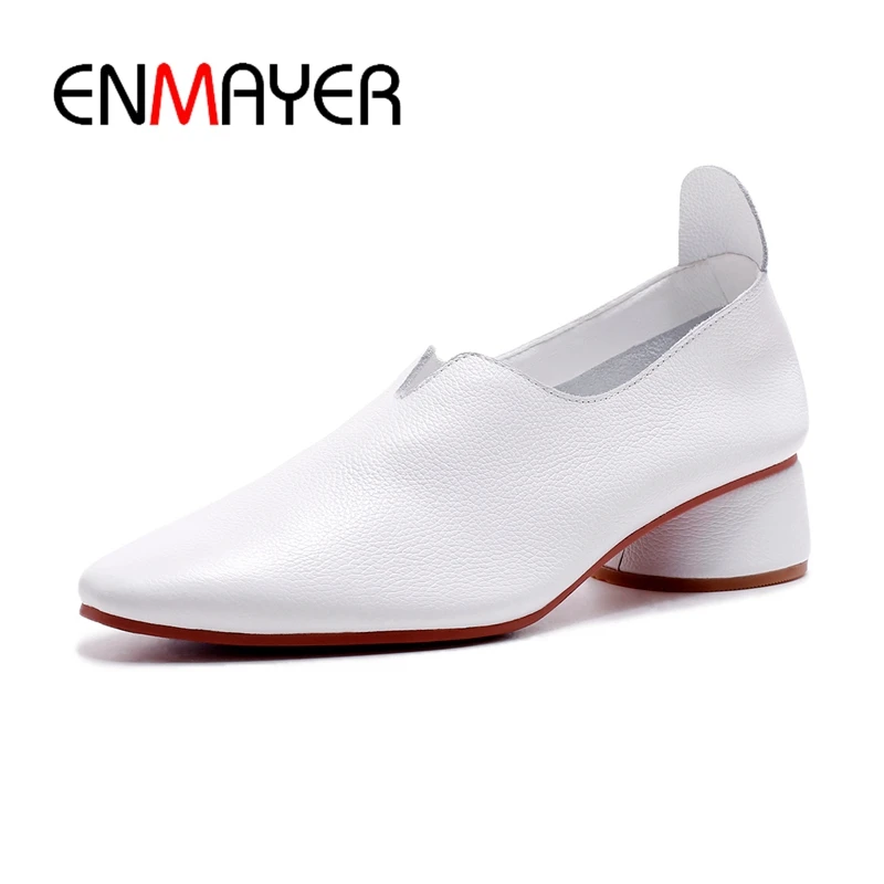 ENMAYER Top quality Genuine leather Cow leather Ankle Fashion slip-on women square toe comfortable Flat shoes ZYL143 
ENMAYER Top quality Genuine leather Cow leather Ankle Fashion slip-on women square toe comfortable Flat shoes ZYL143