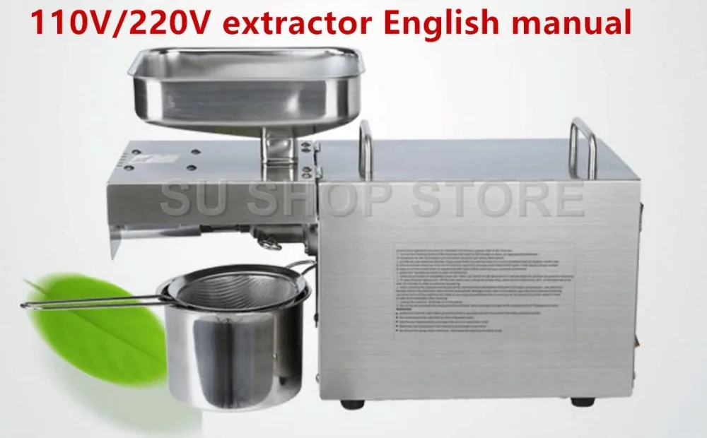 110V/220V Heat and Cold home oil press machine pinenut, cocoa soy bean olive oil press machine high oil extraction rate
110V/220V Heat and Cold home oil press machine pinenut, cocoa soy bean olive oil press machine high oil extraction rate
