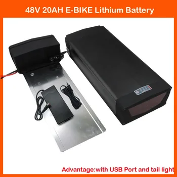 48v electric scooter battery 48V 1000W rack battery 48v 20ah lithium Battery with 5V USB port and Tail Light 54.6V 2A Charger
48v electric scooter battery 48V 1000W rack battery 48v 20ah lithium Battery with 5V USB port and Tail Light 54.6V 2A Charger