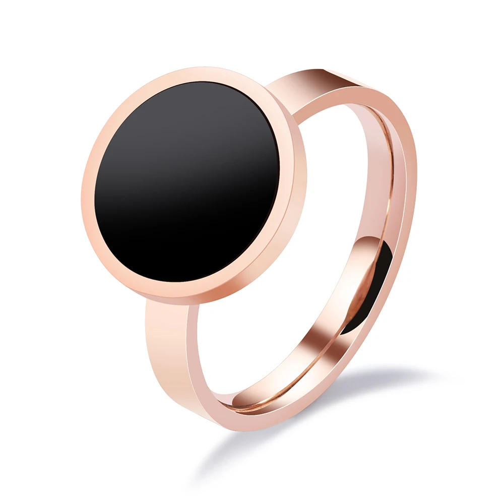Titanium Steel Chic Rings For Women Rose Gold Color Never Fade Black Resin Classical Female Finger Wedding Bands Gift OGJ541
Titanium Steel Chic Rings For Women Rose Gold Color Never Fade Black Resin Classical Female Finger Wedding Bands Gift OGJ541