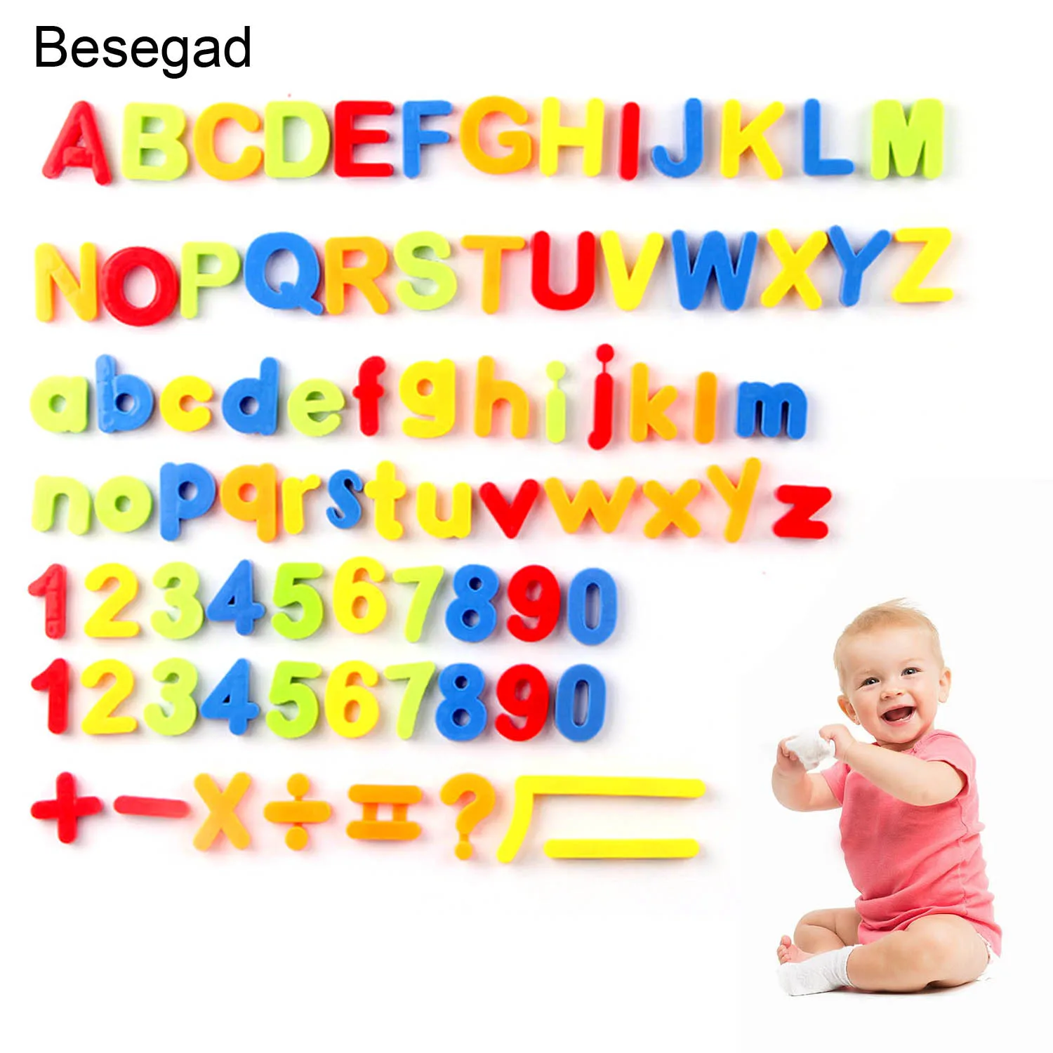 Besegad 80pcs Spelling Counting Toy Educational Magnetic Numbers Alphabet Fridge Magnet Toddlers Early Learning Development Toys
Besegad 80pcs Spelling Counting Toy Educational Magnetic Numbers Alphabet Fridge Magnet Toddlers Early Learning Development Toys