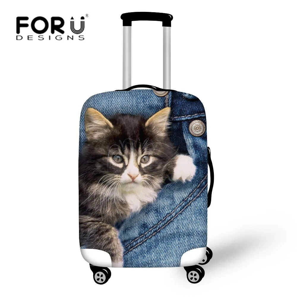 FORUDESIGNS 3D Denim Cat Travel Bags Luggage Cover Thick Elastic Stretch Protective Suitcase Covers Apply to 18''-30'' Case N
FORUDESIGNS 3D Denim Cat Travel Bags Luggage Cover Thick Elastic Stretch Protective Suitcase Covers Apply to 18''-30'' Case N