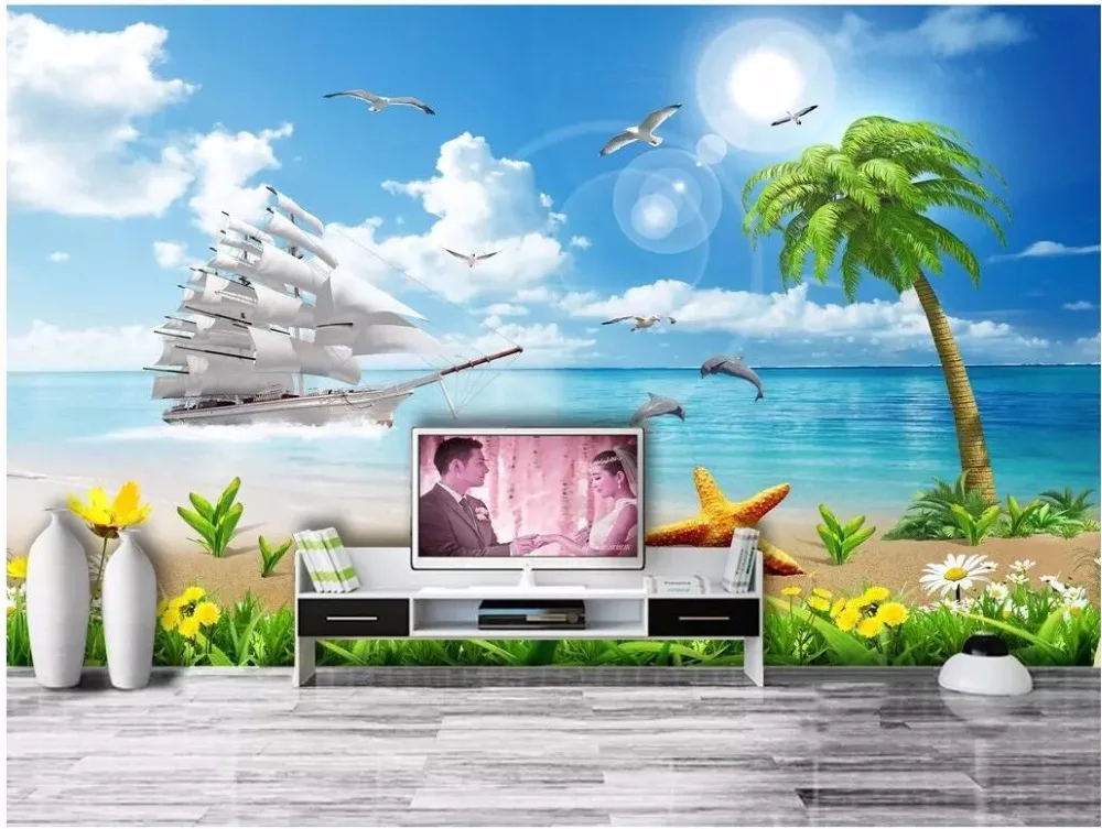 custom mural 3d photo wallpaper Sea view coconut palm beach sailing landscape Home decor 3d wall murals wallpaper for wall 3 d
custom mural 3d photo wallpaper Sea view coconut palm beach sailing landscape Home decor 3d wall murals wallpaper for wall 3 d