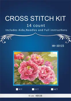 Gold Collection Counted Cross Stitch Kit Pink Peonies Peony Flower Flowers alisa 50x40cm, 14CT
Gold Collection Counted Cross Stitch Kit Pink Peonies Peony Flower Flowers alisa 50x40cm, 14CT