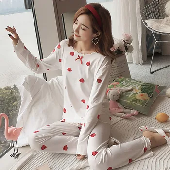 2 Pcs Autumn Women Full Length Pajamas Set Cartoon Printed Long Sleeve Sleepwear Pants Pijama Feminino
2 Pcs Autumn Women Full Length Pajamas Set Cartoon Printed Long Sleeve Sleepwear Pants Pijama Feminino