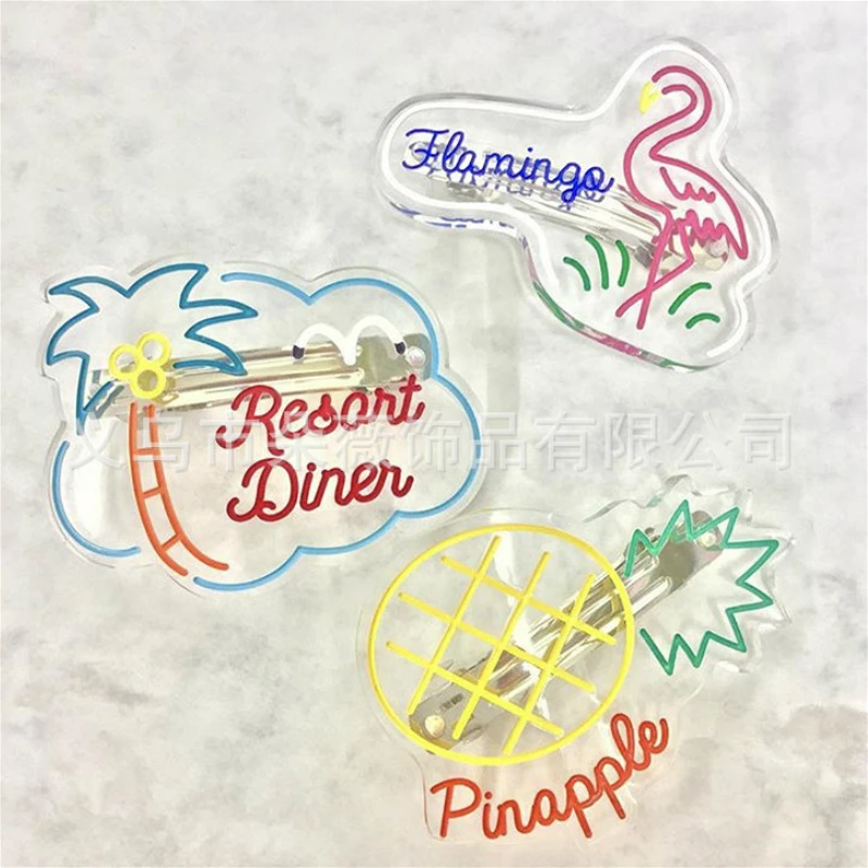 9x7cm Fashion High-quality Acetale Blooming Women Pineapple Flamingos coconut tree Clip Hairpin Gift Headwear Sweet Hair Clips
9x7cm Fashion High-quality Acetale Blooming Women Pineapple Flamingos coconut tree Clip Hairpin Gift Headwear Sweet Hair Clips