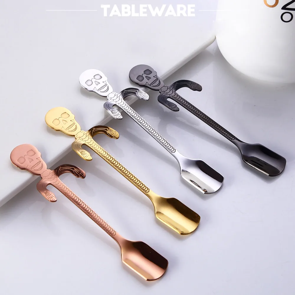 Coffee Spoon Stainless Steel Tea Hanging cups Supplies Tableware Kitchen Skull teaspoon Ice Cream Spoons Kitchen Tools cucharas
Coffee Spoon Stainless Steel Tea Hanging cups Supplies Tableware Kitchen Skull teaspoon Ice Cream Spoons Kitchen Tools cucharas