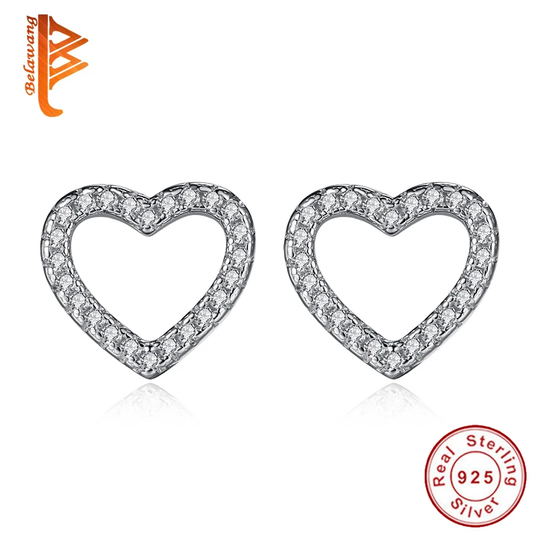 BELAWANG 925 Sterling Silver Love Heart Stud Earrings for Women Crystal Heart Collection Earrings Valentine's Day Jewelry Gift
BELAWANG 925 Sterling Silver Love Heart Stud Earrings for Women Crystal Heart Collection Earrings Valentine's Day Jewelry Gift