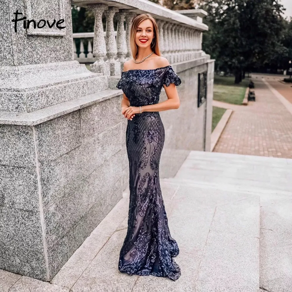 Finove Mermaid Sequined Long Evening Dresses With Sexy Off The Shoulder See-Through In Waist 2019 Reflective Dress Long Dress
Finove Mermaid Sequined Long Evening Dresses With Sexy Off The Shoulder See-Through In Waist 2019 Reflective Dress Long Dress