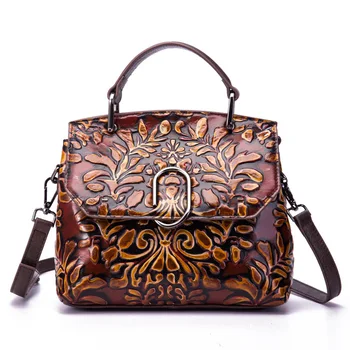 Women Genuine Leather Cowhide Messenger Shoulder Bags Embossed Luxury Retro Ladies Tote Purse Cross Body Handbag Top Handle Bag
Women Genuine Leather Cowhide Messenger Shoulder Bags Embossed Luxury Retro Ladies Tote Purse Cross Body Handbag Top Handle Bag