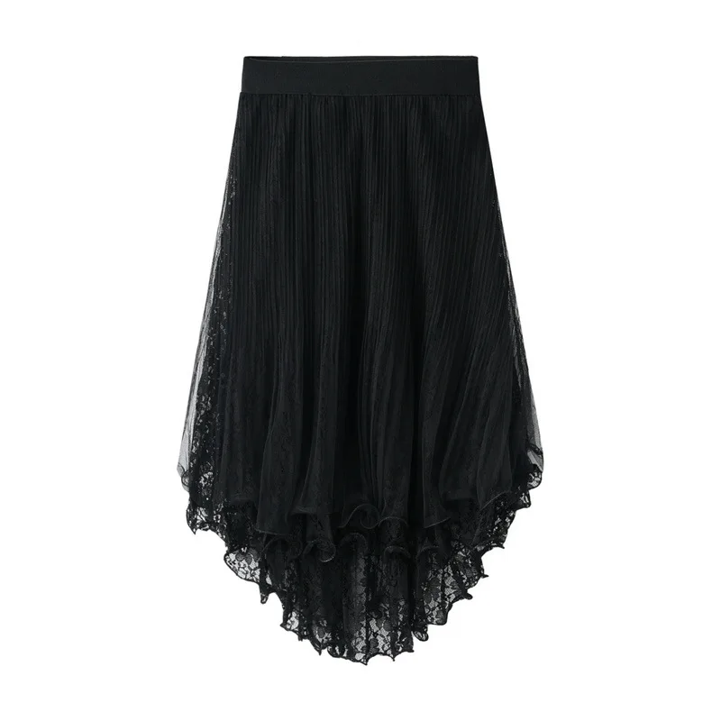 In the autumn the new bust skirt of tall waist veil skirts long lace skirt pleated skirts dovetail
In the autumn the new bust skirt of tall waist veil skirts long lace skirt pleated skirts dovetail