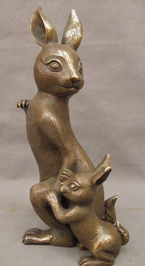 JP S0608 11" Folk Chinese Bronze Copper Animals Year Zodiac FengShui 2 Rabbit Statue
JP S0608 11" Folk Chinese Bronze Copper Animals Year Zodiac FengShui 2 Rabbit Statue