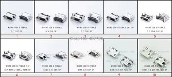100PCS/10Models Micro USB Female 5Pin Socket USB 2.0 PCB Soldering Connectors Micro USB jack
100PCS/10Models Micro USB Female 5Pin Socket USB 2.0 PCB Soldering Connectors Micro USB jack