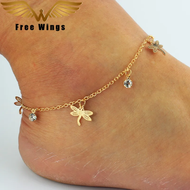 Women Chain Ankle Bracelet Barefoot Beach Girls Foot Jewelry Fashion Dragonfly Gold Metal Simple Anklets B2.5
Women Chain Ankle Bracelet Barefoot Beach Girls Foot Jewelry Fashion Dragonfly Gold Metal Simple Anklets B2.5