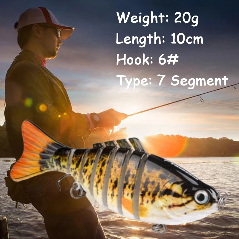 Fishing Lure 10cm 3D Eyes 7 Segment Lifelike Hard Lure Crankbait Sinking Wobblers 2 Hook Artificial Fishing Baits
Fishing Lure 10cm 3D Eyes 7 Segment Lifelike Hard Lure Crankbait Sinking Wobblers 2 Hook Artificial Fishing Baits