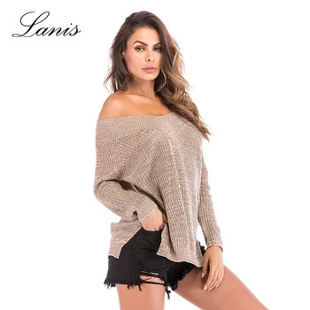 Autumn 2018 Long Sleeved V Collar Knitted Sweater Wear Inside and Outside Shoulder Blouse Casual Sexy Women Clothing
Autumn 2018 Long Sleeved V Collar Knitted Sweater Wear Inside and Outside Shoulder Blouse Casual Sexy Women Clothing