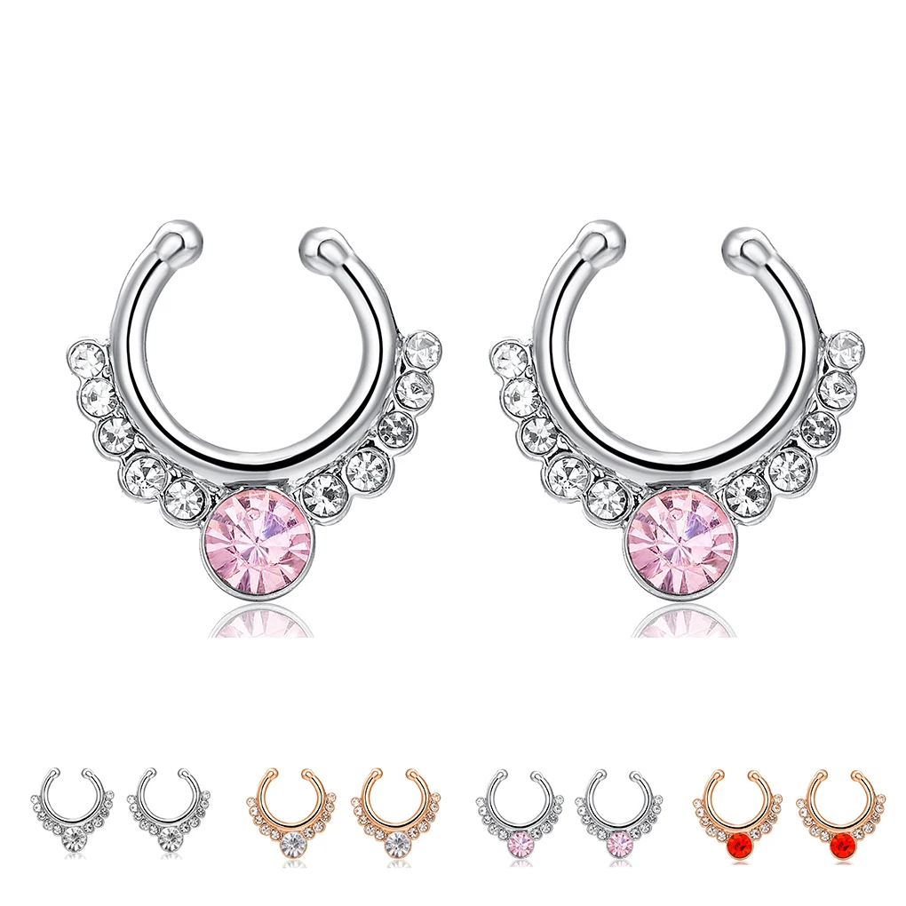 Women Rhinestone Septum Nose Rings Stud Nail Hoops Clip on Hanger Body Jewelry For Party
Women Rhinestone Septum Nose Rings Stud Nail Hoops Clip on Hanger Body Jewelry For Party