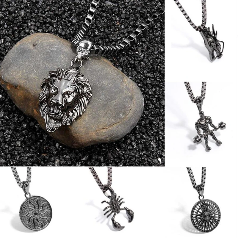 Men Hip Hop Long Punk Rock Charm Jewelry Lion Head/Scorpio/Pyramid iced out Pendant Chain Necklaces For Men Women Jewelry Gift
Men Hip Hop Long Punk Rock Charm Jewelry Lion Head/Scorpio/Pyramid iced out Pendant Chain Necklaces For Men Women Jewelry Gift