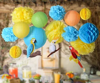 Set of 16 Royal Blue Yellow Honeycomb Parrot Paper Decorations Tissue Paper Pom Pom/Lanterns/Honeycomb Ball Summer Party Decor
Set of 16 Royal Blue Yellow Honeycomb Parrot Paper Decorations Tissue Paper Pom Pom/Lanterns/Honeycomb Ball Summer Party Decor