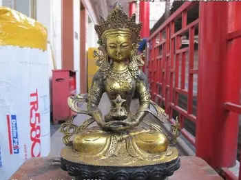11"Inch Tibet Buddhist fane bronze Amitayus Buddha longevity Guan-Yin Statue
11"Inch Tibet Buddhist fane bronze Amitayus Buddha longevity Guan-Yin Statue