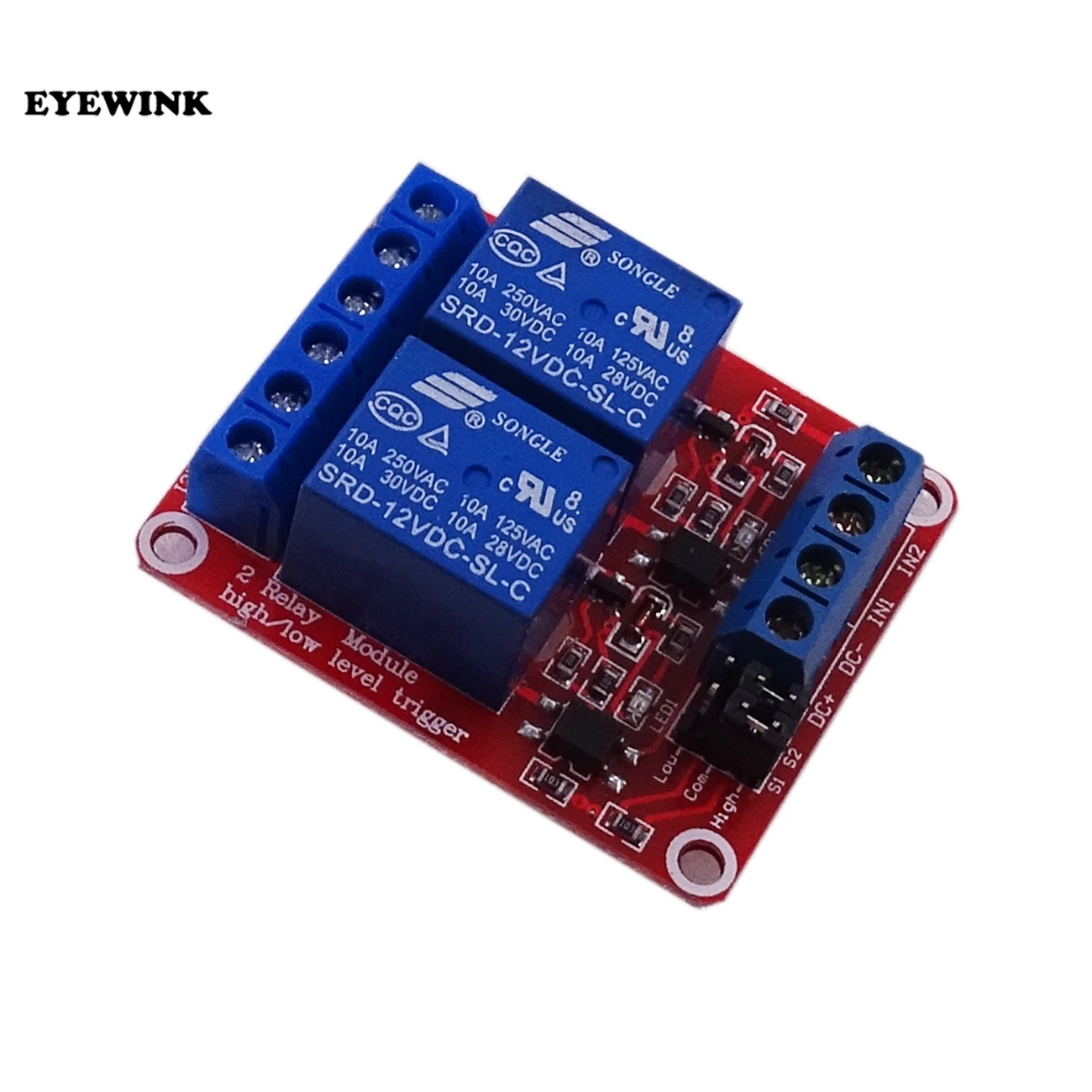 2 Channel 12 v relay module with optical coupling isolation support high and low level trigger Two-way relay module
2 Channel 12 v relay module with optical coupling isolation support high and low level trigger Two-way relay module