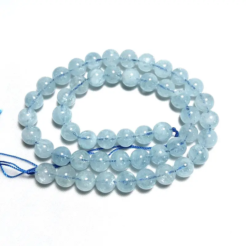 This has AAAA grade 8mm Aquamarine Premium sea sapphire for DIY Bracelet necklace pendant
This has AAAA grade 8mm Aquamarine Premium sea sapphire for DIY Bracelet necklace pendant