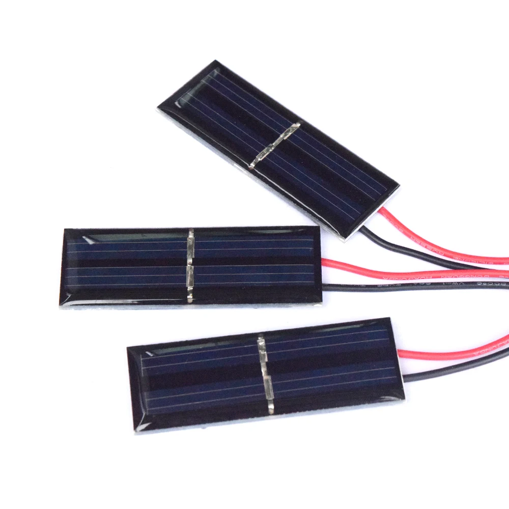 XINGPUGUANG 5pcs 55*20mm 1V 80mA mini epoxy resin solar panel cell module used for educational toys LED light Polycrystalline
XINGPUGUANG 5pcs 55*20mm 1V 80mA mini epoxy resin solar panel cell module used for educational toys LED light Polycrystalline