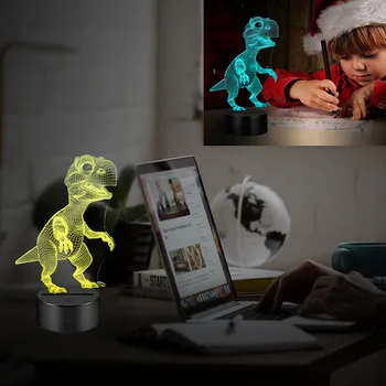 Dinosaur Toys 3D Visual Illusion Lamp Child of light Glow in the Dark Novelty Fancy Toys for Child Halloween Xmas Birthday Gifts
Dinosaur Toys 3D Visual Illusion Lamp Child of light Glow in the Dark Novelty Fancy Toys for Child Halloween Xmas Birthday Gifts