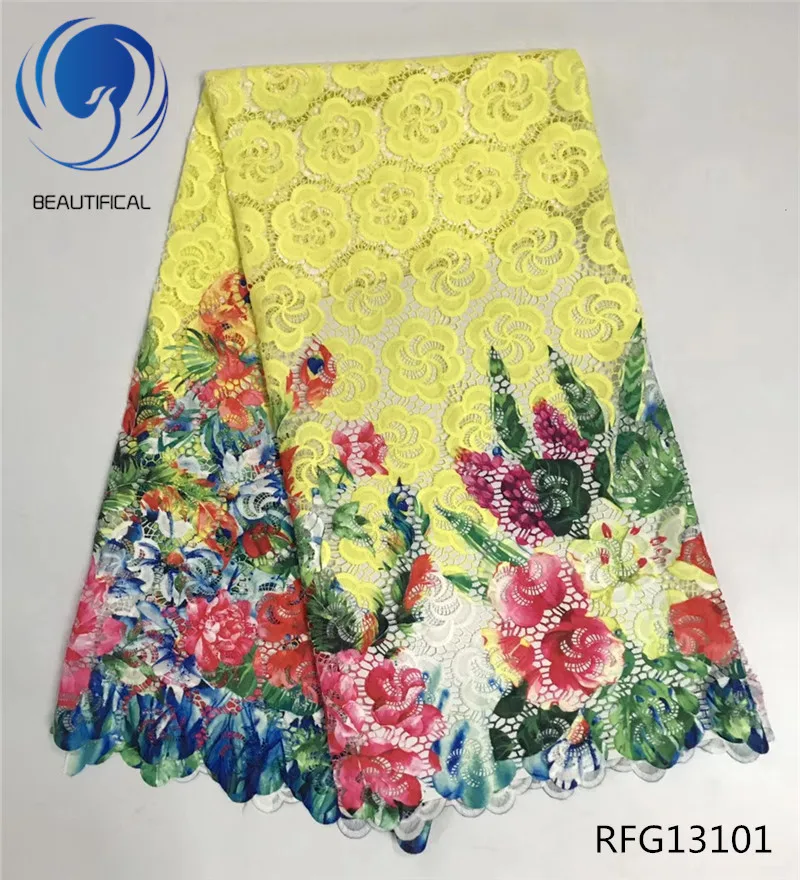 BEAUTIFICAL Multi color guipure lace fabric High quality Nigerian Printing gupure lace fabric for wedding dress 5yards RFG131
BEAUTIFICAL Multi color guipure lace fabric High quality Nigerian Printing gupure lace fabric for wedding dress 5yards RFG131