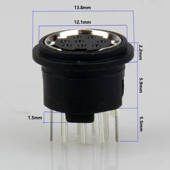 MD 8-core Female Soldering Plate 180 Degrees Small 8-core PCB In-line Round Head S Terminal
MD 8-core Female Soldering Plate 180 Degrees Small 8-core PCB In-line Round Head S Terminal