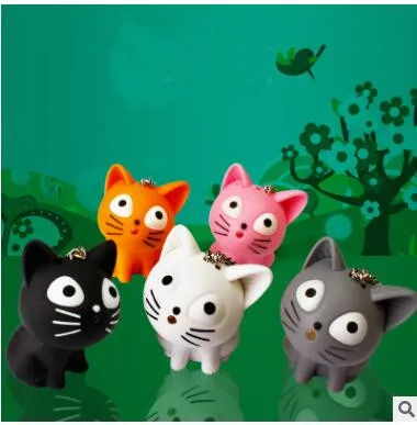LED Luminous Cat Keychain Making Sound Key Ring Cat Pendant Creative Gift Flashlight Night Light Toys
LED Luminous Cat Keychain Making Sound Key Ring Cat Pendant Creative Gift Flashlight Night Light Toys