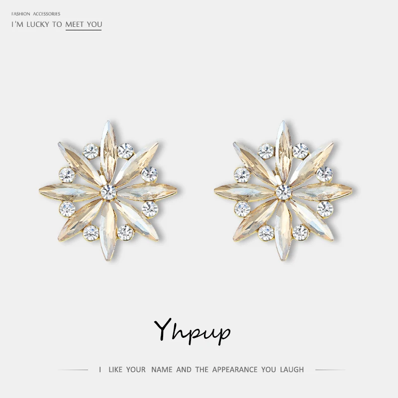 Yhpup Trendy Fashion Crystal Flower Multi-Color Stud Earrings Statement Luxury Glass Jewelry Pendants Women Wedding Party Gift
Yhpup Trendy Fashion Crystal Flower Multi-Color Stud Earrings Statement Luxury Glass Jewelry Pendants Women Wedding Party Gift