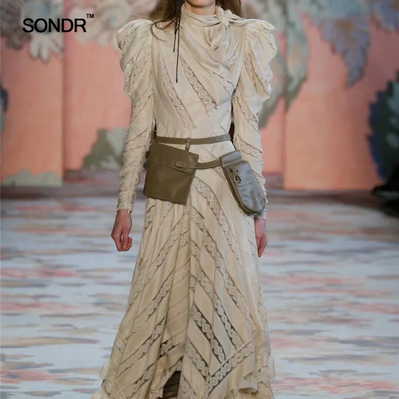 SONDR 2019 Spring Women Dress Bow Tie Lace Spliced Long Dress Long Sleeve High Waist Irregular Dress Vintage Party Dresses New
SONDR 2019 Spring Women Dress Bow Tie Lace Spliced Long Dress Long Sleeve High Waist Irregular Dress Vintage Party Dresses New