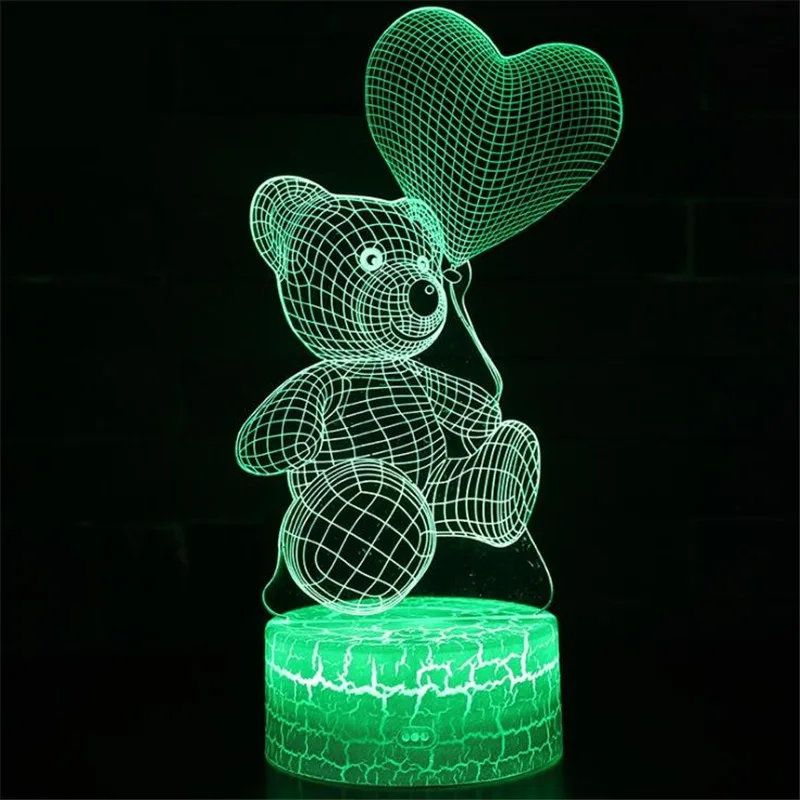 GYLBAB Cartoon Cute Heart Bear Hold Heart Shape Acrylic LED Lamp 3D Night Light For baby children Sleeping Lighting
GYLBAB Cartoon Cute Heart Bear Hold Heart Shape Acrylic LED Lamp 3D Night Light For baby children Sleeping Lighting