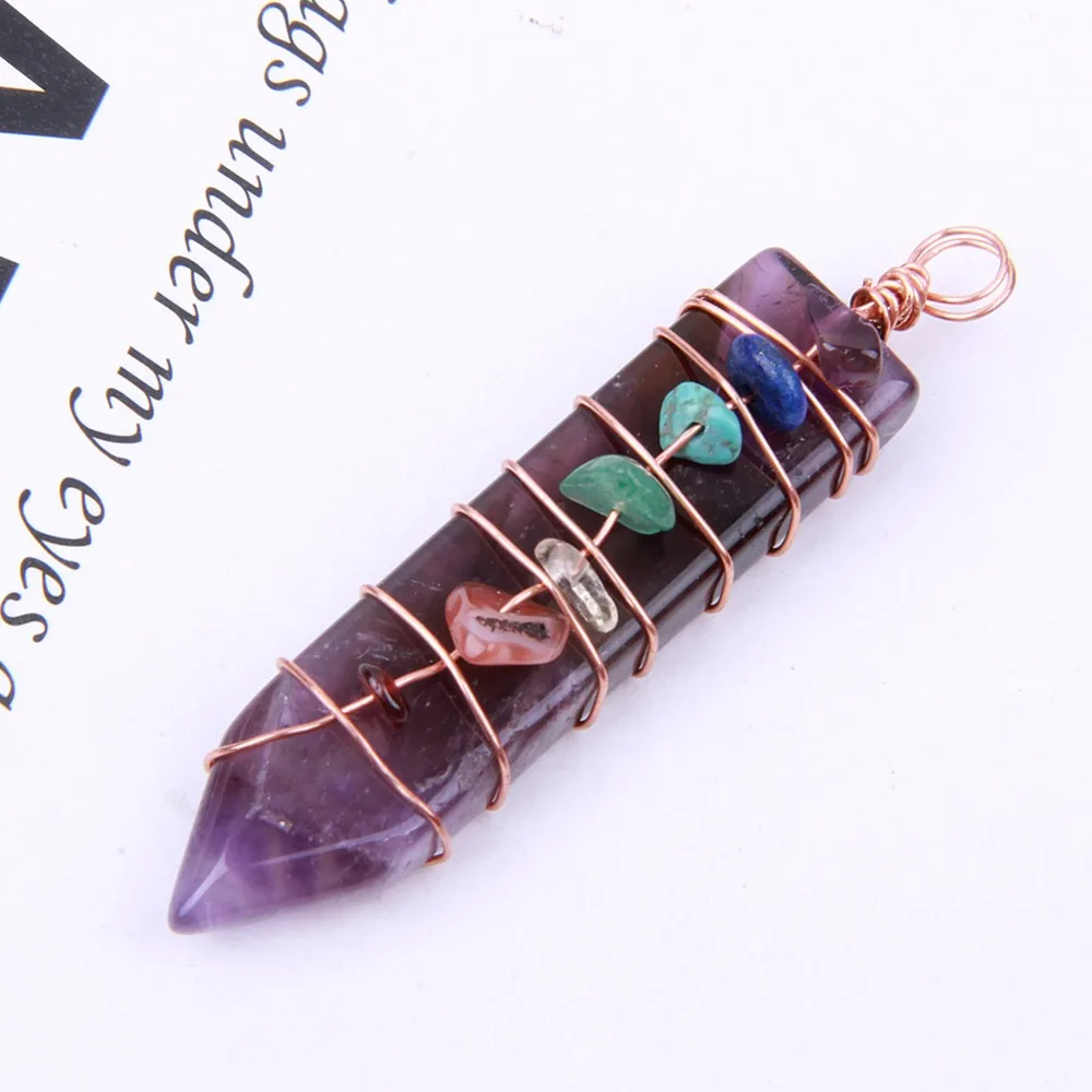 Natural Amethyst Crystal Point 7 Chakra Stone Chips Beads Pendant Reiki Healing Ornament 1pc
Natural Amethyst Crystal Point 7 Chakra Stone Chips Beads Pendant Reiki Healing Ornament 1pc