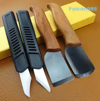 4pcs Leather Craft Nano Ceramic Blade Knife Cutter Skiving Tool - Sewing Stitching Carving Stamping Polisher Button Punch Chisel
4pcs Leather Craft Nano Ceramic Blade Knife Cutter Skiving Tool - Sewing Stitching Carving Stamping Polisher Button Punch Chisel