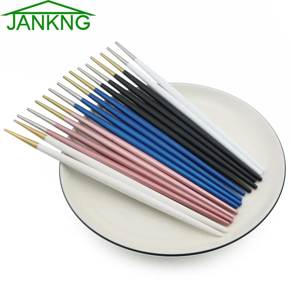 JANKNG 1 Pair 23.4cm Sushi Chopsticks 304 Stainless Steel Korean Japanese Chopsticks Pink Rose Gold Colorful Chinese Chopstick
JANKNG 1 Pair 23.4cm Sushi Chopsticks 304 Stainless Steel Korean Japanese Chopsticks Pink Rose Gold Colorful Chinese Chopstick