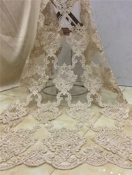 New French Nigerian sequins net lace,African tulle mesh Sequence lace fabric high quality for wedding dress 5yards/lot gold
New French Nigerian sequins net lace,African tulle mesh Sequence lace fabric high quality for wedding dress 5yards/lot gold
