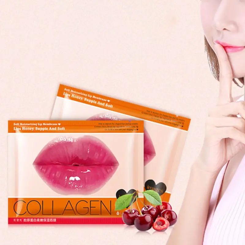 Lips Mask Collagen Cherry Extraction Moisturizing Anti Aging Anti Wrinkle Skin Care Products Natural Moisture Essence Lip Gel