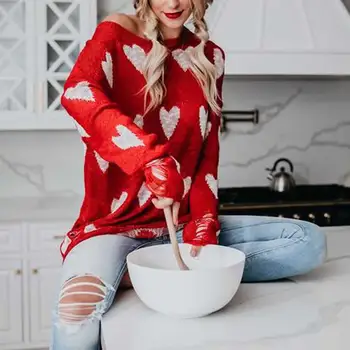 Sexy Fashion Plus Size Autumn Winter Knitting Sweater Casual Long Sleeve Red Sweater Loose Female Sweaters Women Clothing 2019
Sexy Fashion Plus Size Autumn Winter Knitting Sweater Casual Long Sleeve Red Sweater Loose Female Sweaters Women Clothing 2019