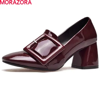 MORAZORA newest leisure buckle spring autumn women square toe solid color shoes high heeled fashion party shoes size 34-39
MORAZORA newest leisure buckle spring autumn women square toe solid color shoes high heeled fashion party shoes size 34-39