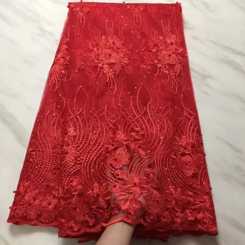High Quality African Lace Fabric For Wedding 2019 Embroidered Beads Stones France mesh Lace Fabric nigerian Guipure Cord Lace
High Quality African Lace Fabric For Wedding 2019 Embroidered Beads Stones France mesh Lace Fabric nigerian Guipure Cord Lace