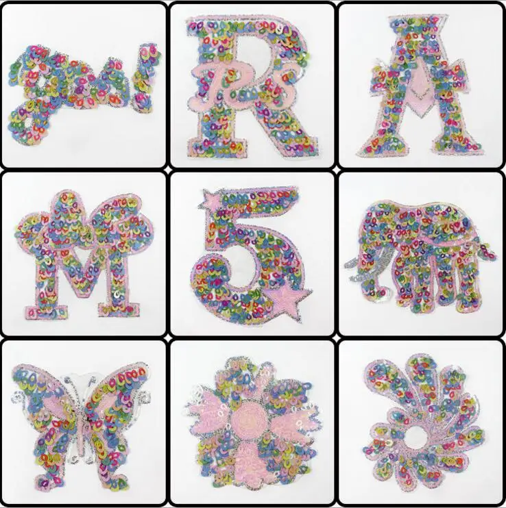 2017 Cartoon Alphabet elephant rainbow sequins Sew On Patches for clothes DIY Coat Sweater Embroidered Paillette Patch Applique
2017 Cartoon Alphabet elephant rainbow sequins Sew On Patches for clothes DIY Coat Sweater Embroidered Paillette Patch Applique