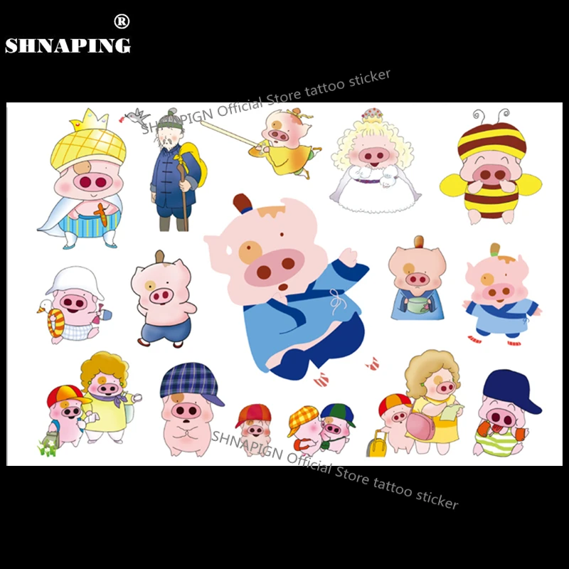 SHNAPIGN Cute Lazy Pig Child Temporary Body Art Flash Tattoo Sticker 10*17cm Waterproof Henna Fake Tatoo Car Styling Sticker
SHNAPIGN Cute Lazy Pig Child Temporary Body Art Flash Tattoo Sticker 10*17cm Waterproof Henna Fake Tatoo Car Styling Sticker
