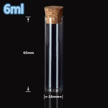 16*65mm 6ml Small Glass Vials Jars Test Tube With Cork Stopper Empty Glass Transparent Clear Bottles 200pcs
16*65mm 6ml Small Glass Vials Jars Test Tube With Cork Stopper Empty Glass Transparent Clear Bottles 200pcs