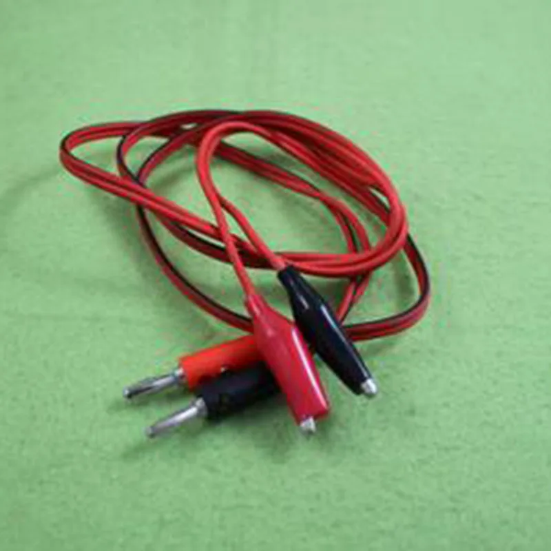 2 pairs 1M/3.3FT Alligator Clip to Banana Plug Electrical Test Cable Leads red black
2 pairs 1M/3.3FT Alligator Clip to Banana Plug Electrical Test Cable Leads red black
